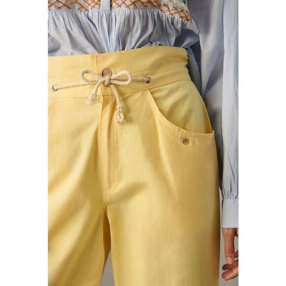 Anthropologie Antik Batik Kim Trousers in Yellow Size Large NEW - Picture 4 of 11